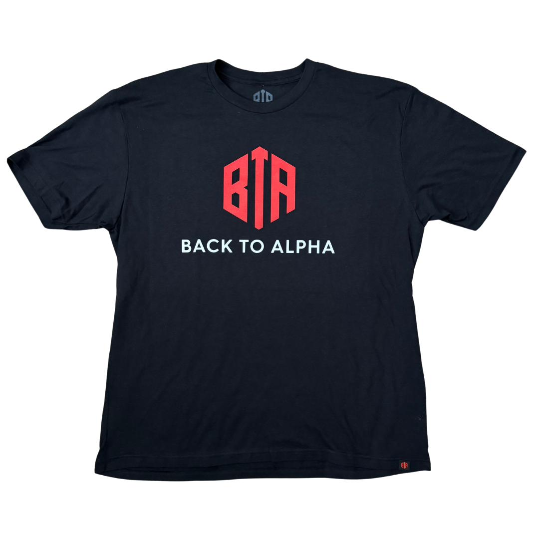 Red/White Back To Alpha Essentials Tee